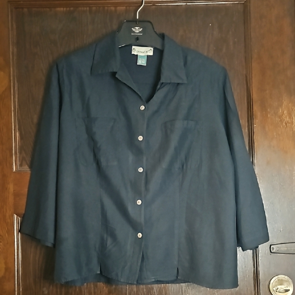 Vintage Tropical Al Button Down Blouse - Size XL